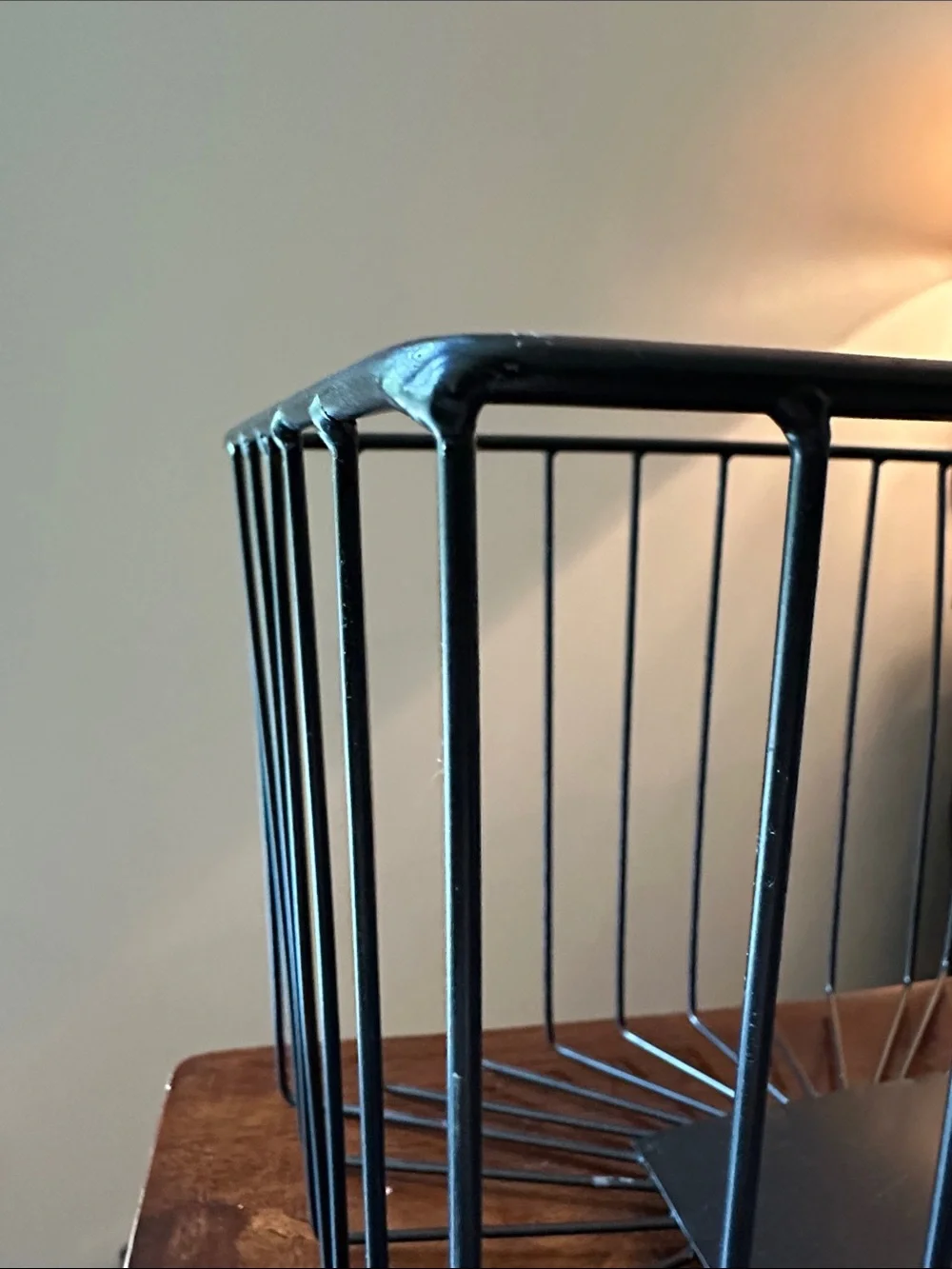 Vintage • metal bin • basket • wire